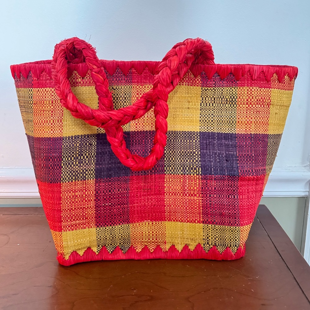 Handmade Forests of the Earth raffia bag